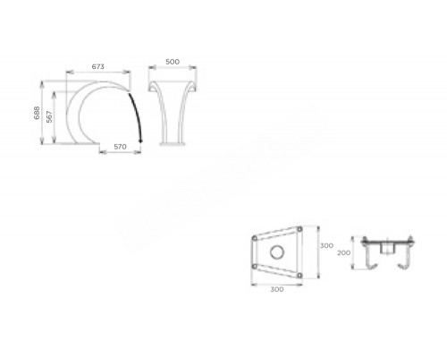 Водопад (полированный) Flexinox Water curtains для бассейна (87185047+87185062)