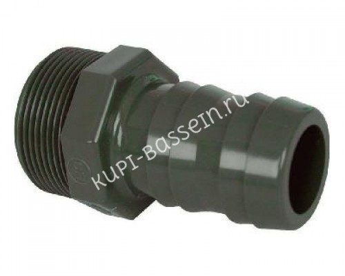Адаптер для шланга д.38 с резьбой 1 1/2" Coraplax (7134050) Адаптер для шланга д.38 с резьбой 1 1/2" Coraplax (7134050)