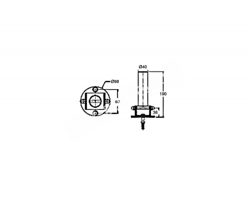 Адаптер откидной из нерж. ст. для установки лестниц на борт бассейна Flexinox (87100980) (компл.2шт)