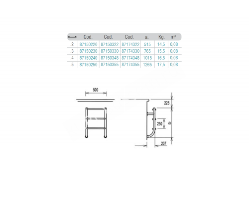 Лестница без поручней 5 ступеней Flexinox ESC PT (87150355) для бассейна