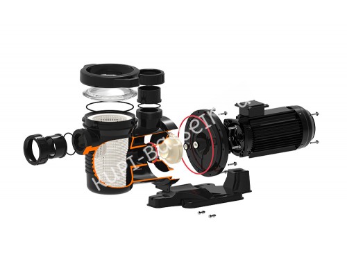 Насос 4 кВт 380В 75 м3/ч h 10 м в.ст. Ultra-Power Emaux для бассейна