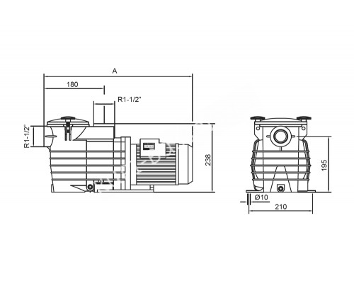 Насос ( 17,2 м3/ч 220В) Kripsol Ondina ОK-100 для бассейна