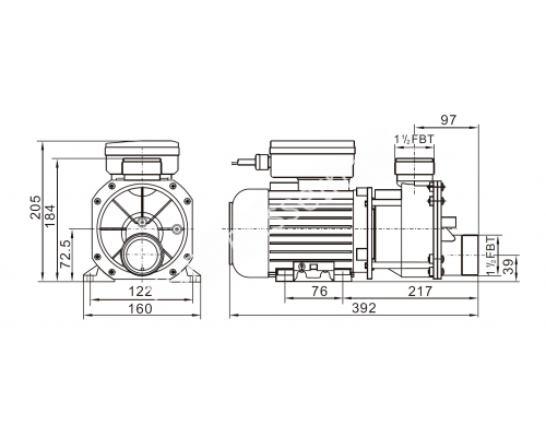 Насос (1,1кВт 220B 15,6 м3/ч h 8м в.ст.) Mayer Schwimmbad LX EA450 для бассейна Насос (1,1кВт 220B 15,6 м3/ч h 8м в.ст.) Mayer Schwimmbad LX EA450 для бассейна