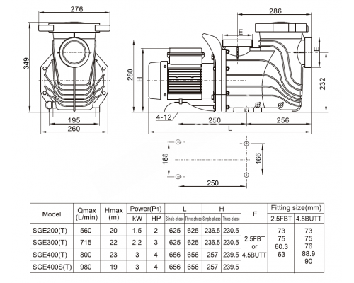Насос (2,2кВт 380B 39,8 м3/ч h 8м в.ст.) Mayer Schwimmbad LX SGE300T для бассейна Насос (2,2кВт 380B 39,8 м3/ч h 8м в.ст.) Mayer Schwimmbad LX SGE300T для бассейна