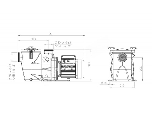 Насос KS-100 (15.4 м3/ч 380В) Kripsol Koral для бассейна