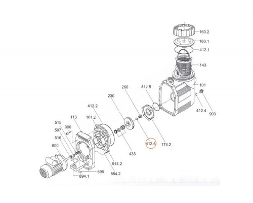 Насос (23 м3/ч 380В) Filterpump Badu 40/25 G Speck (204.025.0037)