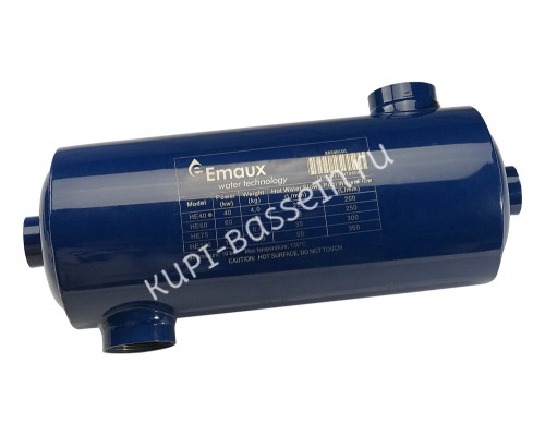 Теплообменник (40 kw) (вертик.) HE40 Emaux 88540101/9170101 для бассейна Теплообменник (40 kw) (вертик.) HE40 Emaux 88540101/9170101 для бассейна