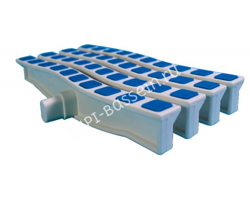 Решетка переливная цветная волна Anti Slip 250 х 26.5 мм синий для бассейна Решетка переливная цветная волна Anti Slip 250 х 26.5 мм синий для бассейна
