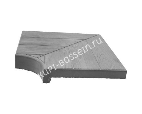 Угловой элемент AquaViva 500х500х70-40, Wood серый Угловой элемент AquaViva 500х500х70-40, Wood серый