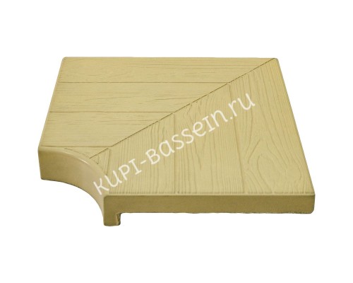 Угловой элемент AquaViva 500х500х70-40, Wood бежевый Угловой элемент AquaViva 500х500х70-40, Wood бежевый
