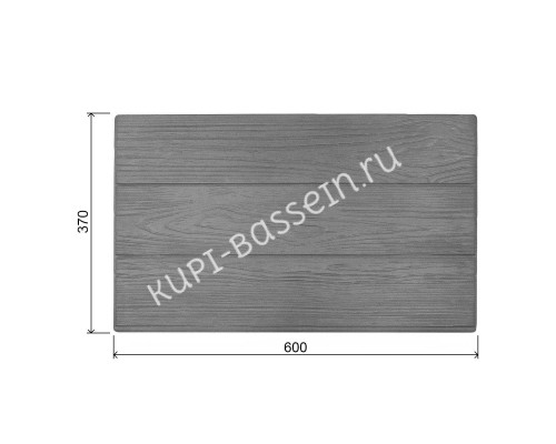 Копинговый камень AquaViva 600х370х70-40, Wood серый Копинговый камень AquaViva 600х370х70-40, Wood серый