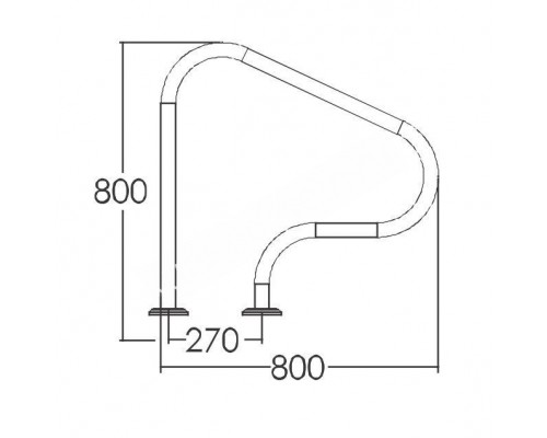 Поручень Aquaviva ARP-F (AISI316) для бассейна - надежность и стиль