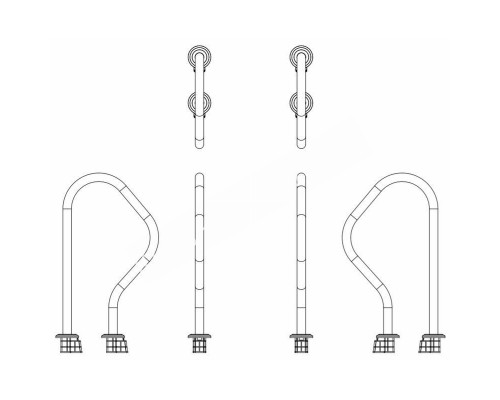 Поручень Aquaviva ARV (верхняя часть лестницы) для бассейна