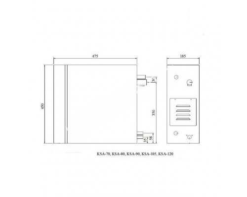 Парогенератор Coasts KSB-120 12 кВт 380В с выносным пультом KS-300