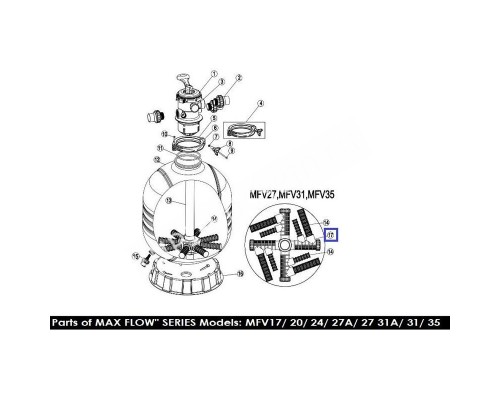 Дюзовая коробка для фильтров Aquaviva MFV27/31/35 (89012516)