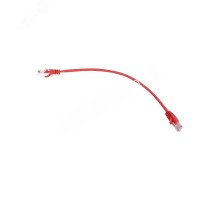 Патч-корд U/UTP, CAT 5e, RJ45-RJ45, 26AWG, LSZH, красный, 0,3 м,