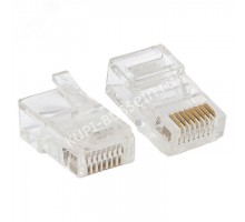 Коннектор RJ-45 TERACOM PRO неэкранированный 8P8C 30мкд Cat.5E универсальный (упак.50шт)