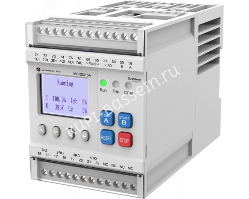 РЕЛЕ MFR530 MODBUS-RTU + ВСТРОЕННЫЙ ДИСПЛЕЙ 0.2-5A ТТ ?10.5ММ 80-270В AC/DC