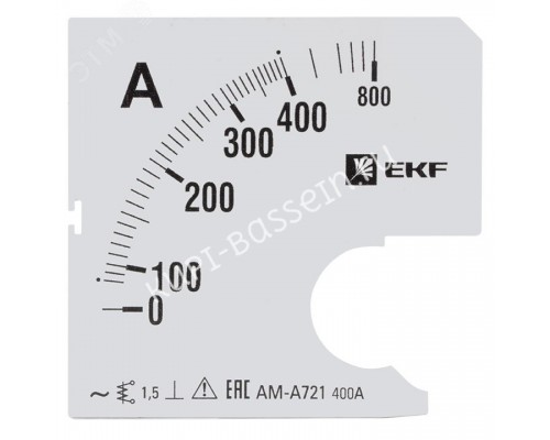 Шкала сменная для A721 400/5А-1,5 PROxima