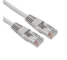 Патч-корд S/FTP CAT 6A (10G), RJ45-RJ45, 28AWG, LSZH, серый, 0.5м,