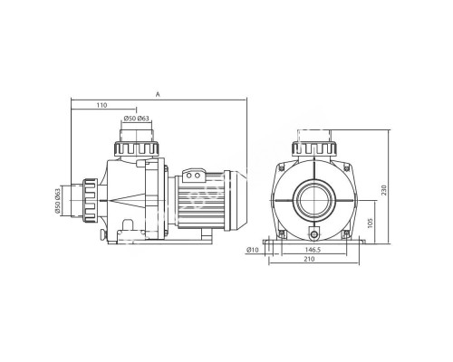 Насос Hayward HCP09101E KNG100 M.B (220В, 15.9 м3/ч, 1HP) для бассейна