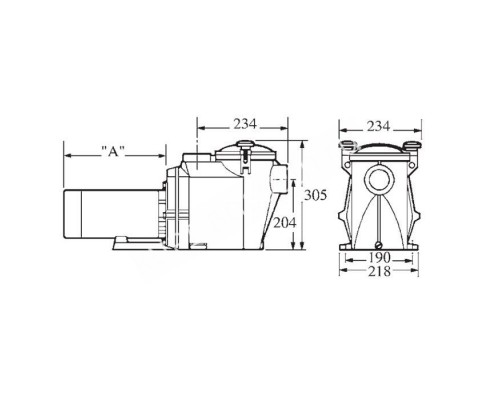 Насос Hayward RS3020VSTD RS II (220В, 25 м3/ч, 2HP), с пер. скор. для бассейна