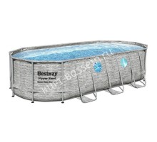 Каркасный бассейн Bestway Steel Камень 56716 (549х274х122 см) с картриджным фильтром, лестницей и тентом