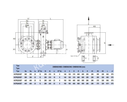 Насос Hayward HCP52303E7 (380В, 403 м3/ч, 30HP) для бассейна