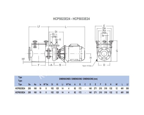 Насос Hayward HCP5033E24 (380В, 27 м3/ч, 3HP) для бассейна