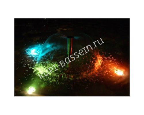 Прожектор LED Aquaviva (1led, 7 Вт, 12 В) RGB для фонтана и бассейна