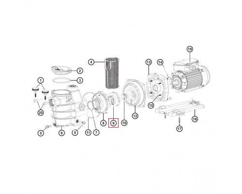 Крыльчатка для насосов Hayward Max-Flo/ PowerLine Plus 0,75 НР (SPX1608CEX)