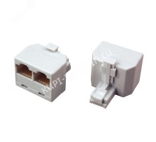 Переходник сетевой LAN. (штекер 8Р8С (Rj-45) -2 гнезда 8Р8С (Rj-45)),