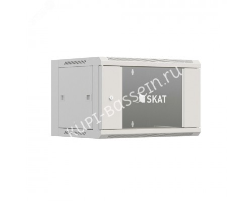 SKAT TB-12W645GF-G Шкаф настенный телекоммуникационный 12U 600х450х635мм дверь стекло