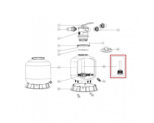 Дюзовая коробка 89011605 в комплекте с трубой для Aquaviva P500