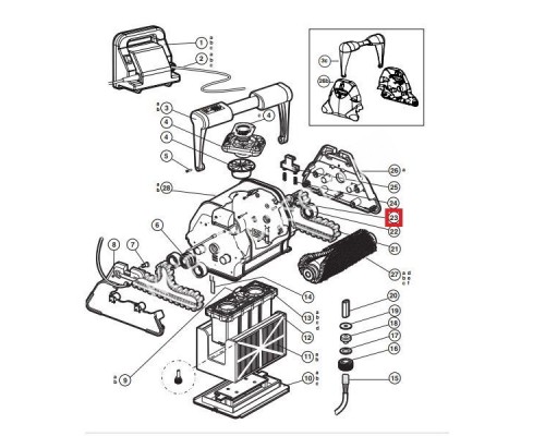 Подшипник для пылесоса Hayward AquaVac 500 RCX26002