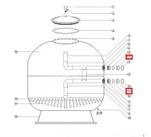 Фланец для крепления 5 крановой обвязки Aquaviva 1050-1250 мм