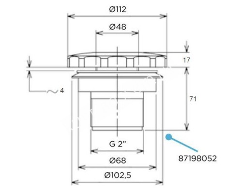 Форсунка пылесосная Flexinox 87198052, под лайнер для бассейна