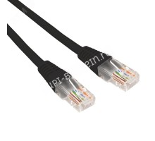 Патч-корд U/UTP CAT 6, RJ45-RJ45, 26AWG, LSZH, черный, 0.3м,