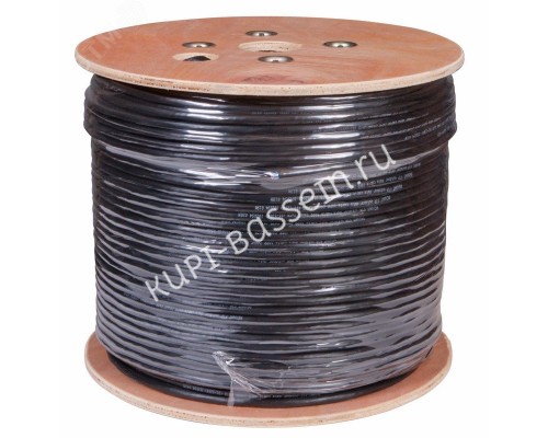 Витая пара  F/UTP CAT 5е PE 10PR 24AWG OUTDOOR SOLID черный 305м