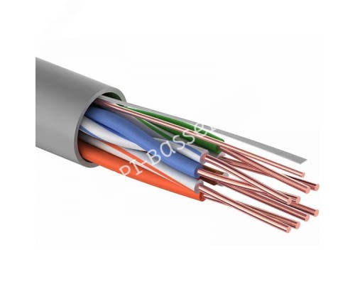 Кабель UTP PROconnect 4PR 24AWG CU (медь) CAT5E 100 МГц PVC серый бухта 25