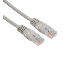 Патч-корд U/UTP. категория 5e. RJ45-RJ45. неэкранированный. LSZH серый. 1 м,