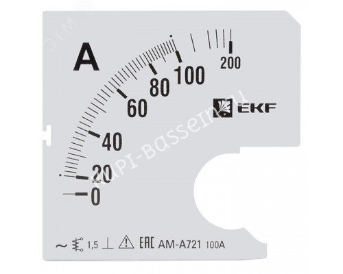 Шкала сменная для A721 100/5А-1,5 PROxima