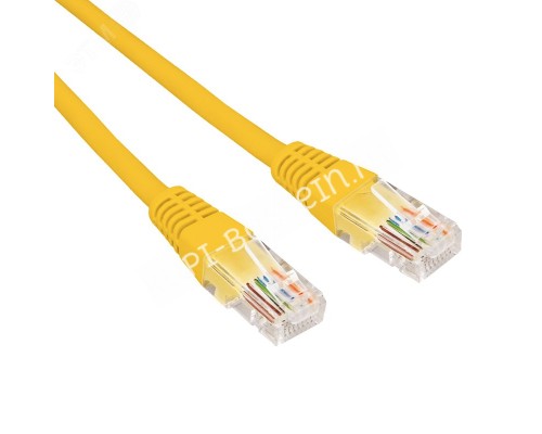 Патч-корд U/UTP, CAT 5e, RJ45-RJ45, 26AWG, LSZH, желтый, 1,5м,