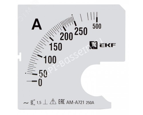 Шкала сменная для A721 250/5А-1,5 PROxima