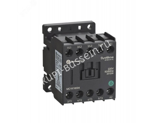 Контактор MC1K 4P(2НО+2НЗ) 16A AC220V 50/60Hz