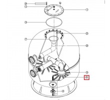 Дюзa для фильтра AK Kripsol/VASO Ø 1400 RCFI0008.08R