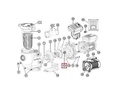 Сальник в сборе для насоса Hayward TriStar (SPX3200SA)