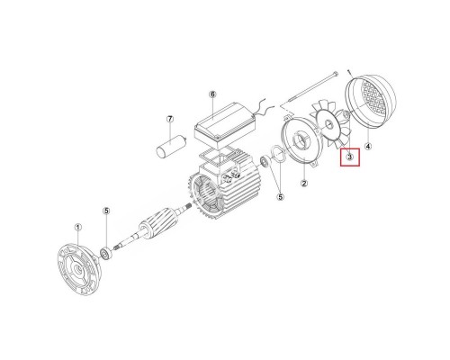 Крыльчатка вентилятора эл.двигателя насоса Kripsol KA/KAP (M1.7405.R)