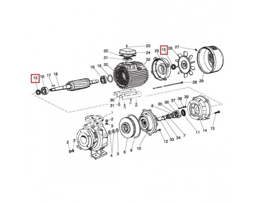 Уплотнительное кольцо фронтальное для насосов Saer IR4P125-250A Cast Iron (54710520)