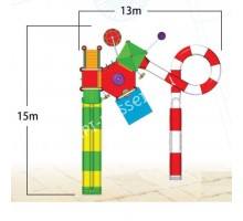Комплекс водных горок Arihant WAPS 3B (15.0х13.0 м)